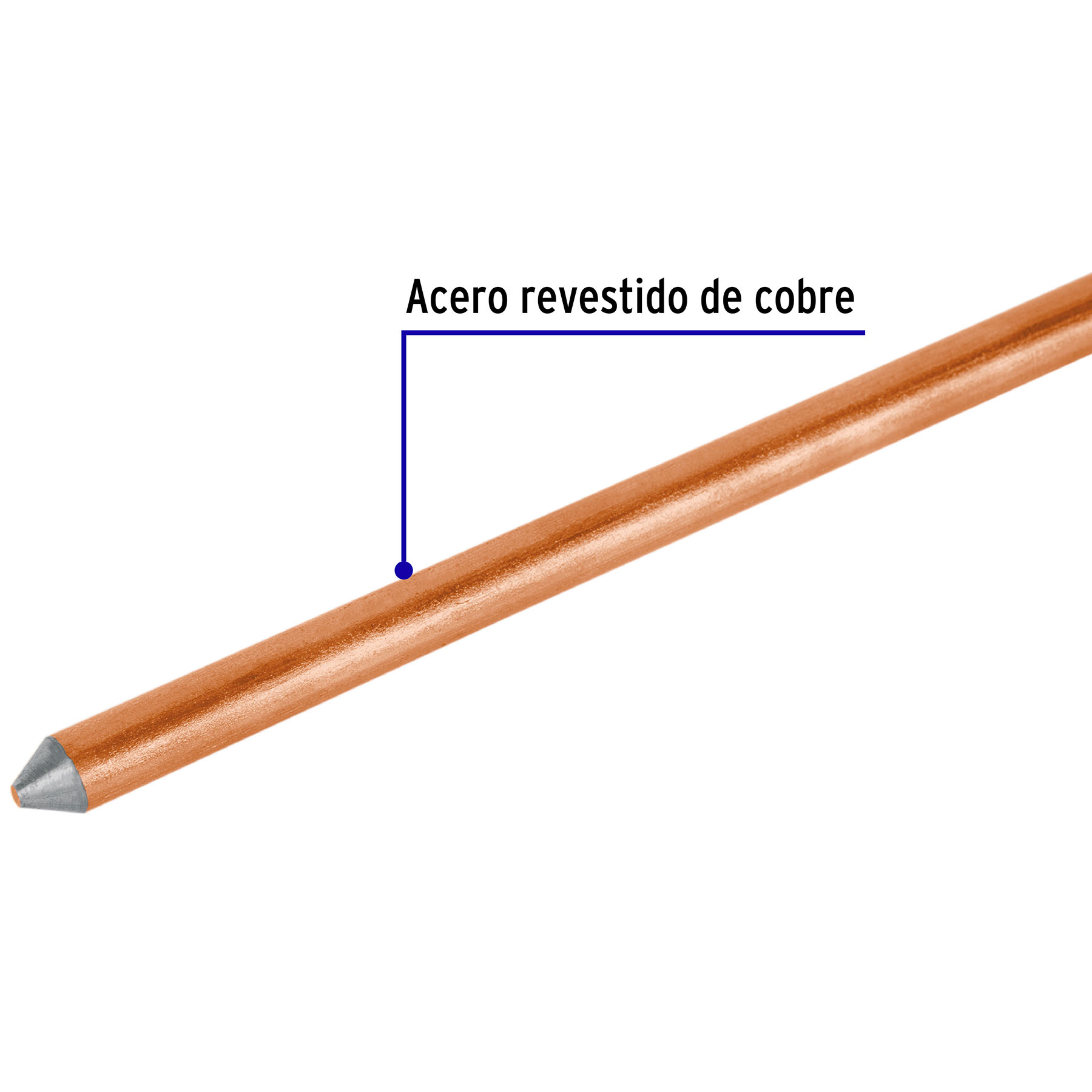 VARILLA DE ACERO RECUBIERTA DE COBRE 1/2 VOLTECK 46124