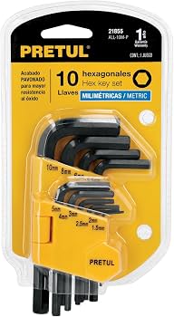 LLAVE HEXAGONAL MILIMETRICAS 10 PZ