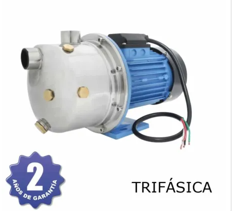 Motobomba de superficie horizontal tipo JET 1.5 Hp Trifásica